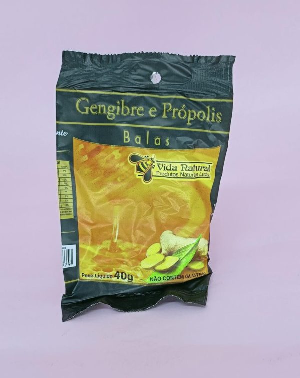 Bala de Gengibre e Própolis