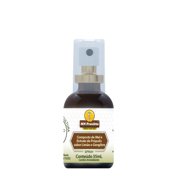 Spray de Mel com Própolis sabor Limão e Gengibre 35mL